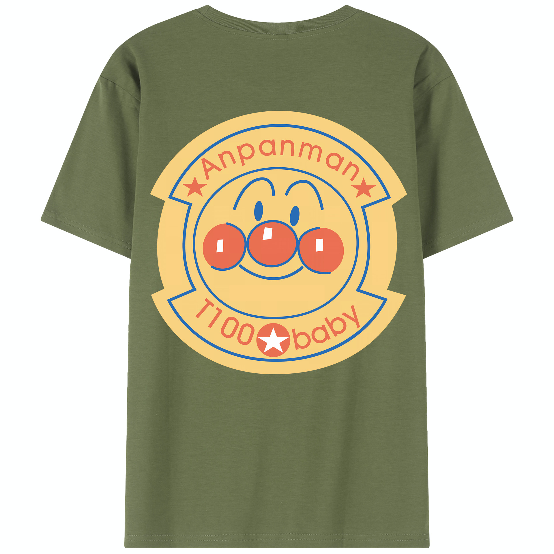 （画像用） アンパンマン Anpanman 綿100％半袖Tシャツ（背面プリント）